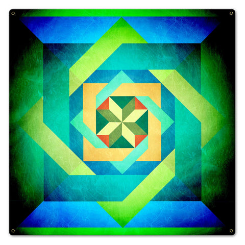 Box N Box N Box Blue Metal Sign 24in X 24in Metal Sign