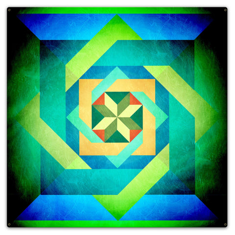 Box N Box N Box Blue Metal Sign 30in X 30in Metal Sign