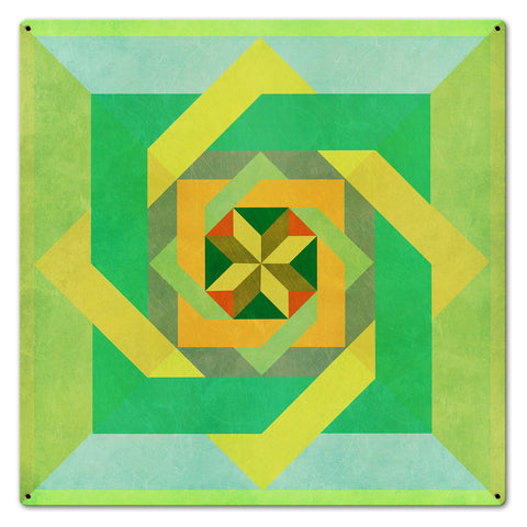 Box N Box N Box Green Metal Sign 24in X 24in Metal Sign