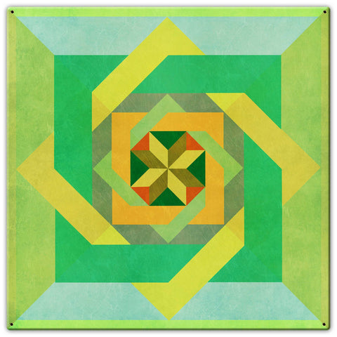 Box N Box N Box Green Metal Sign 30in X 30in Metal Sign