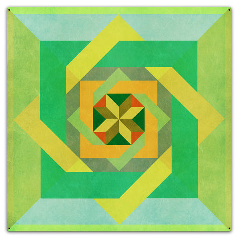 Box N Box N Box Green Metal Sign 36in X 36in Metal Sign