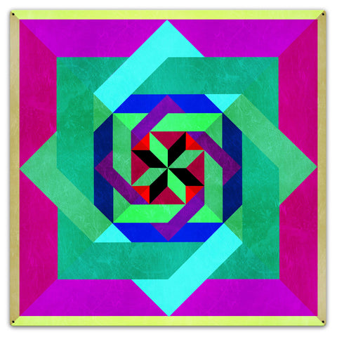 Box N Box N Box Magenta Metal Sign 36in X 36in Metal Sign