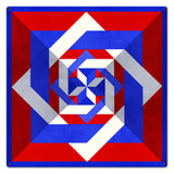 Box N Box N Box RWB Metal Sign 24in X 24in Metal Sign