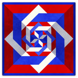 Box N Box N Box RWB Metal Sign 36in X 36in Metal Sign