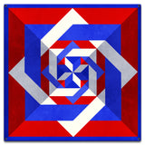 Box N Box N Box RWB Metal Sign 18in X 18in Metal Sign