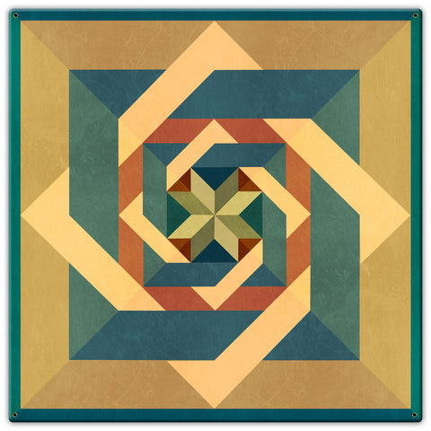 Box N Box N Box Earthtones Metal Sign 30in X 30in Metal Sign