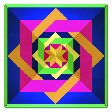 Box N Box N Box Bright Metal Sign 24in X 24in Metal Sign