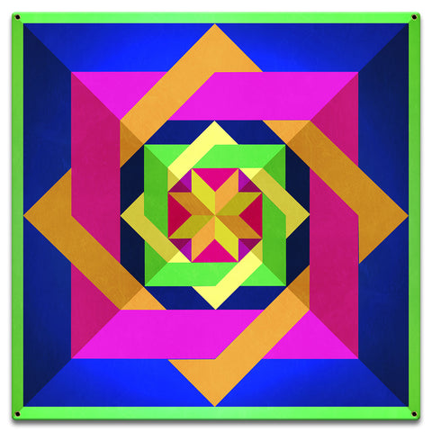 Box N Box N Box Bright Metal Sign 18in X 18in Metal Sign