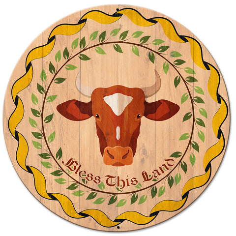 Cow Hex Sign Metal Sign 18in X 18in Metal Sign