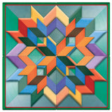 Box Pattern Green Light Background 4pcs Metal Sign 42in X 42in Metal Sign