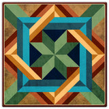 Box In Box Dark Earth Metal Sign 30in X 30in Metal Sign