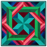 Box In Box Aqua Magenta Metal Sign 30in X 30in Metal Sign