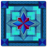 Box On Box Blue Red Metal Sign 12in X 12in Metal Sign