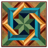 Box In Box Dark Earth Metal Sign 18in X 18in Metal Sign