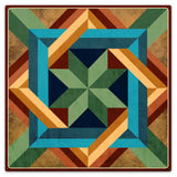 Box In Box Dark Earth Metal Sign 36in X 36in Metal Sign