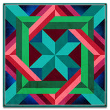 Box N Box Aqua Magenta Metal Sign 18in X 18in Metal Sign