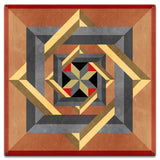 Box N Box N Box Red Beige Metal Sign 18in X 18in Metal Sign