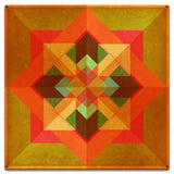 Squares N Arrows Orange Metal Sign 18in X 18in Metal Sign