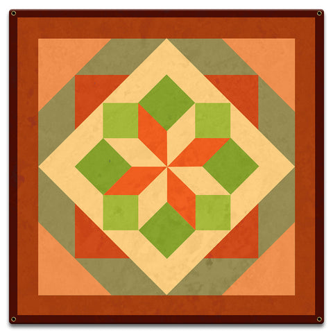 MORNING STAR DESIGN 3 Metal Sign 18in X 18in Metal Sign