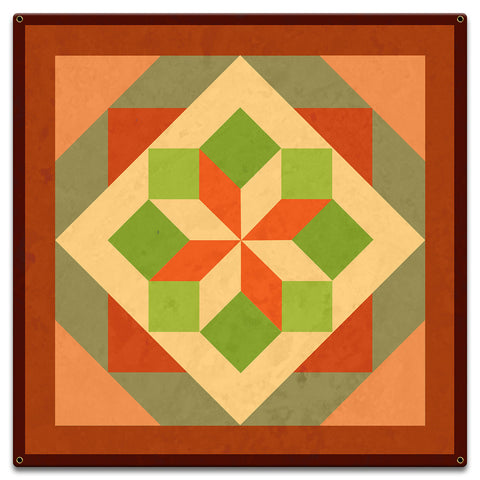 MORNING STAR DESIGN 3 Metal Sign 18in X 18in Metal Sign