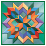 BOX PATTERN GREEN LIGHT 4PCS Metal Sign 48in X 48in Metal Sign