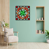 CARPENTERS WHEEL RED GREEN CUTOUT Metal Sign 24in X 24in Metal Sign