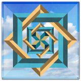 Box In Box In Box Blue Sky Metal Sign 30in X 30in Metal Sign