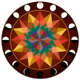 BROWN EARTH TONE MOON PHASES Metal Sign 14in X 14in Metal Sign