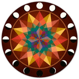 BROWN EARTH TONE MOON PHASES Metal Sign 36in X 36in Metal Sign