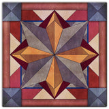 8 Point Quilt Red Tones Metal Sign 36in X 36in Metal Sign