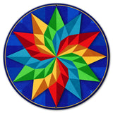 Pinwheel with Background Metal Sign 18in X 18in Metal Sign