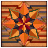 PYRAMID QUILT RED TONES Metal Sign 24in X 24in Metal Sign