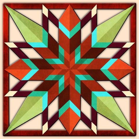 AQP991   16 POINT EARTH TONE CUTOUT Metal Sign