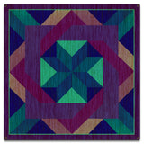AQPB009 - BOX IN BOX QUILT PURPLE Metal Sign