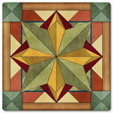 8 POINT QUILT DESERT TONES Metal Sign 12in X 12in Metal Sign
