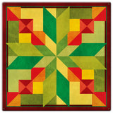 AQPB018   Stepping Stones Green Orange Metal Sign