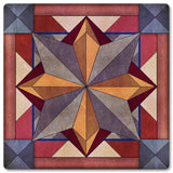 AQPB026 - 8 POINT QUILT RED TONES Metal Sign