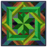 AQPB038   BOX N BOX LOG CABIN BRIGHT COLORS Metal Sign