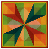 AQPB043 - Squares and Arrows Red Orange Green Metal Sign