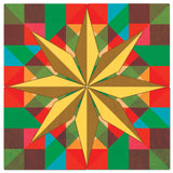 AQPB072   8 SQUARES STAR 4PCS Metal Sign