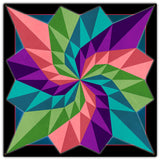 AQPB079   Dahila Square Bright Colors Metal Sign