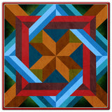 AQPB085   Box in Box Red Rustic Metal Sign