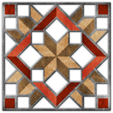 AQPB089 - Carpenters Wheel Cutout Brown Red Metal Sign