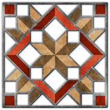 AQPB089   Carpenters Wheel Cutout Brown Red Metal Sign