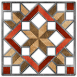 AQPB091   Carpenters Wheel Cutout Brown Red Metal Sign