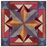 AQPB092   8 Point Red Tones 4pcs Metal Sign