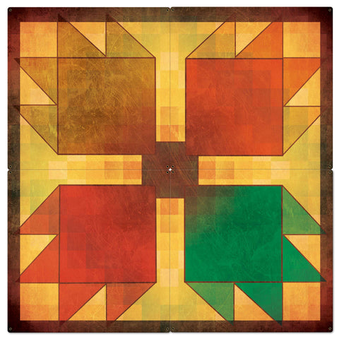 AQPB099   Bear Paw Brown 4pcs Metal Sign