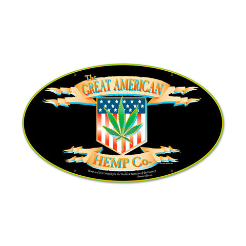 American Hemp Vintage Sign Metal Sign