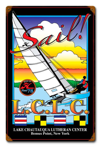 Sail Vintage Sign Metal Sign