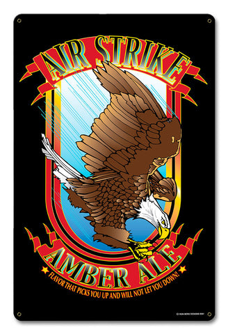 Airstrike Amber Ale Metal Sign